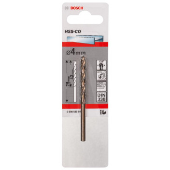 BOSCH HSS-COBALT 4 MM ï¿½75 MM DRILL BIT