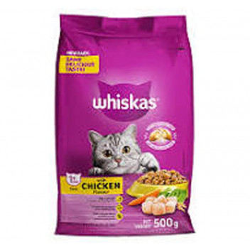 WHISKAS DRY ADULT CAT FOOD CHICKEN 500G