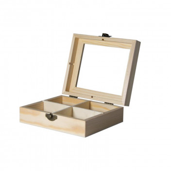 WOOD RECTANGULAR JEWELLERY BOX