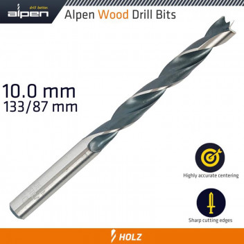 ALPEN WOOD DRILL BIT 10X133MM