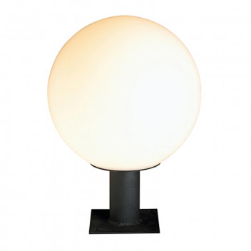 EUROLUX OUTDOOR PILLAR LIGHT SPHERE BLACK 300MM