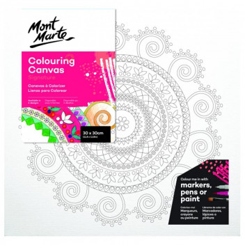 MANDALA CRAFT COLOURING CANVAS 30X30CM