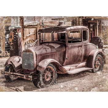 VINTAGE RIDE DECOUPAGE A4