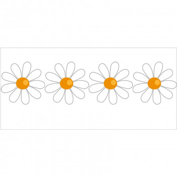 WHITE DAISY VINYL CRAFT UV DTF STICKER