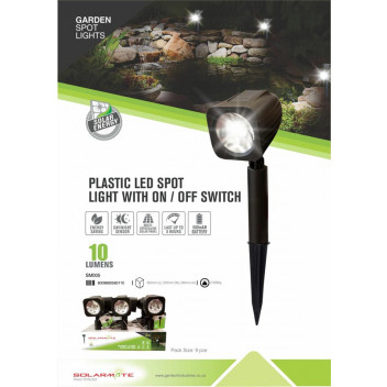 SOLARMATE 5 LUMENS PLASTIC SOLAR SPOTLIGHT
