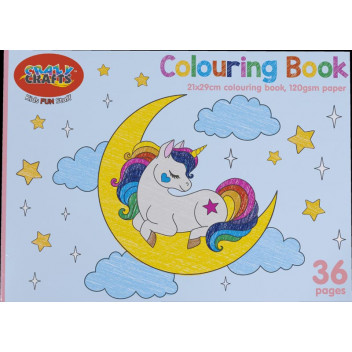COLOURING BOOK CRAFT FANTASY 21X29CM 36PAGES
