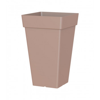 POT PLASTIC CAPRI SQUARE HIGH POT TAUPE 65CM ARTEVASI