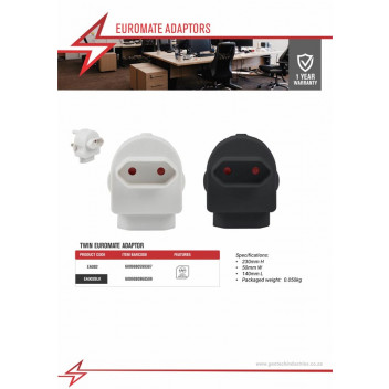 ELECTRICMATE TWIN EUROMATE ADAPTOR