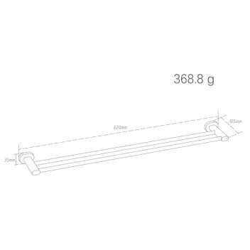 ZENNA DOUBLE TOWEL RAIL