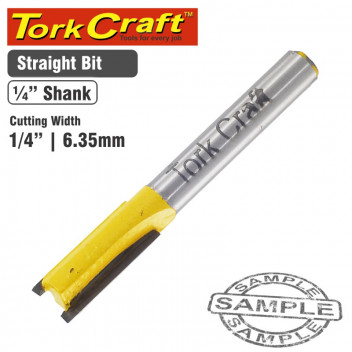 TORK CRAFT STRAIGHT ROUTER BIT 6.35MM 1/4INCH