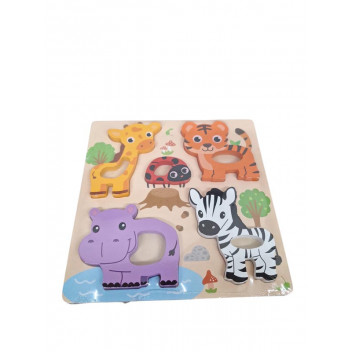 WILD ANIMALS CRAFT KIDS PUZZLE 17X17CM
