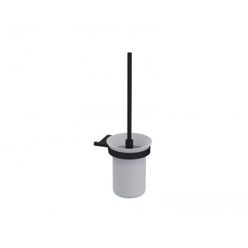 DEMI BLACK TOILET BRUSH SET HOLDER