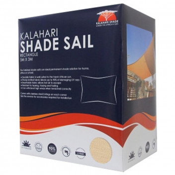 KALAHARI SHADE SAND RECTANGULAR SAIL 5M X 3M