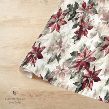 WRAPPING PAPER CHRISTMAS BLOOM 500X750MM