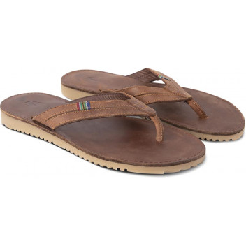 MENS THICK STRAP BROWN LEATHER PLAKKIE NO9