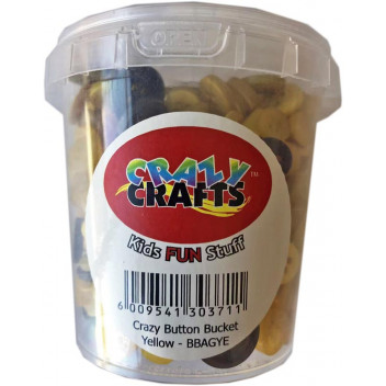 BUTTON CRAFT TUB YELLOW