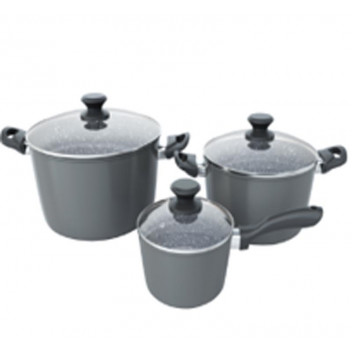 BENNETT READ SLATE AND STONE 6 PIECE POT SET