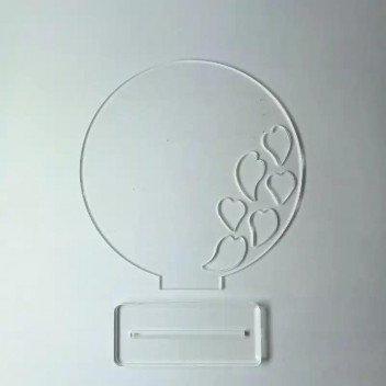 ACRYLIC CIRCLE HEART TROPHY CRAFT BLANK