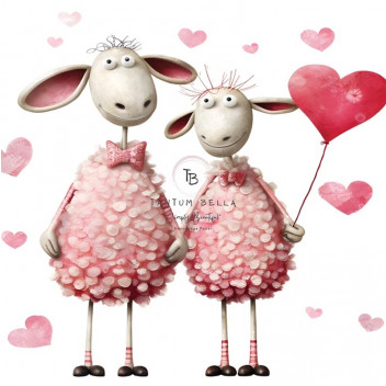 DECOUPAGE SWEETHEART SHEEP A4