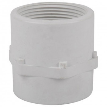 WHITE PVC FEMALE ADAPTOR 50MMX1.1/2INCH SABS