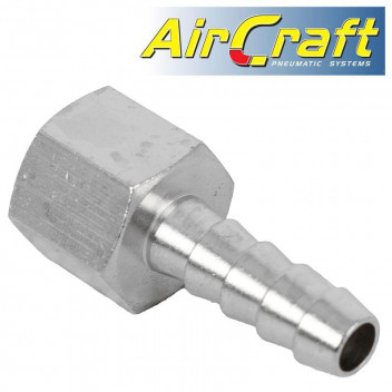 AIRCRAFT CONNECTOR HOSETAIL 1/4\'FEMALE X 8MM 2PACK