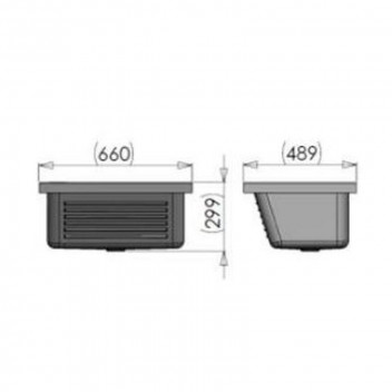 GEMINI WASHTROUGH GRANITE 45L&BRACKET