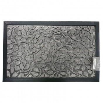 MASTERMAT MIX GREY LEAVES EXTERIOR COVERED INTERIOR MAT 450X750MM
