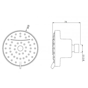 COBRA WELCOME CHROME 2 PRAY SHOWERHEAD 100MM