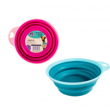 PETMALL DOG/CAT BOWL COLLAPSIBLE SMALL