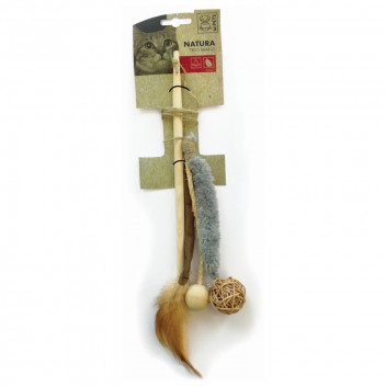 VALEMOUNT NATURA LONG TRIO WAND CAT TOY 35CM