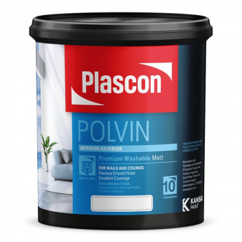 PAINT ACRYLIC WHITE POLVIN 1L PLASCON
