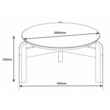 LIZZ CEDAR COBALT BLUE COFFEE TABLE