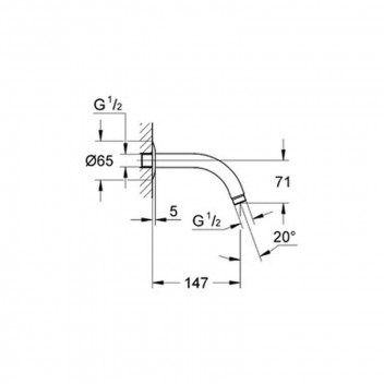 GROHE ARM SHOWER RELEXA 147MM