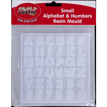 ALPHABET AND NUMBERS CRAFT RESIN MOULD 37PIECE