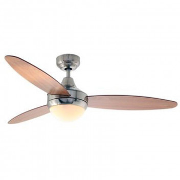 EUROLUX SATIN CHROME MAPLE CHERRY SWIRL FAN