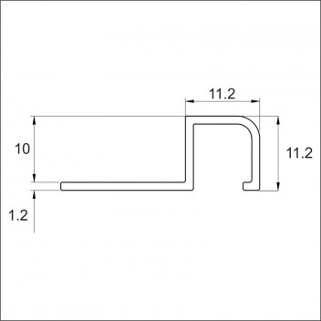 STRAIGHT EDGE MATT SILVER TRIM DECOR  10MM X 2.5M