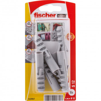 FISCHER NYLON WALL EXPANSION PLUGS 6PER PACK