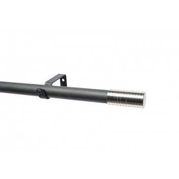 DESIGNER GUN METAL RING CURTAIN POLE SET 3M DESIGNER GUN METAL RING CURTAIN POLE SET 3M