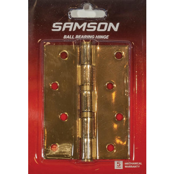 HINGE BUTT BALL BEARING HIN-10030BG BRASS PLATED 100X75MM