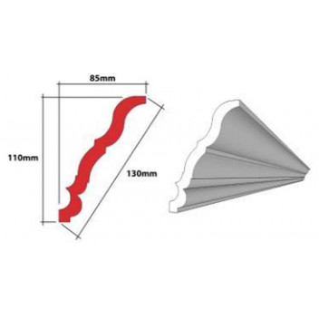 CLASSIC CORNICE EPS 85MM X 110MM X 130MM 4 X 2M