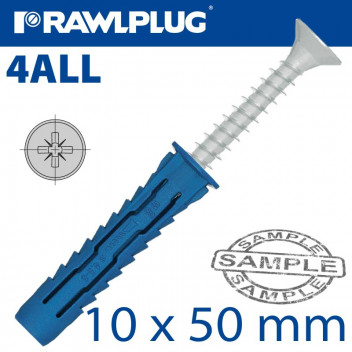 Universal Nylon Plug 10x50mm 8 Pack