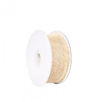 NATURAL JUTE RIBBON 25MMX5M
