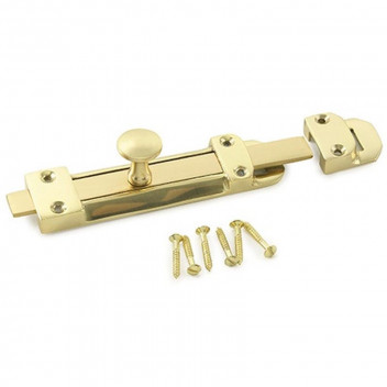 BOLTFIX BOLT SECURITY BRASS PLATED 100MM SAMSON.