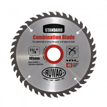 RUWAG STANDARD TCT CIRCULAR SAW BLADE FOR WOOD Z40 185MM