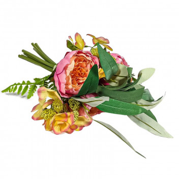 PINK ROSE AND PEONY BOUQUET ARTIFICIAL FLOWER