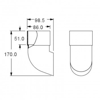GUTTER SHOE PVC ROUND MARLEY.