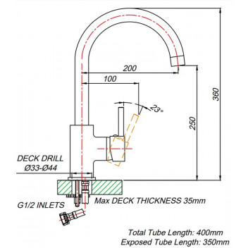 MOON SINGLE HOLE SINK MIXER.