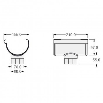 GUTTER OUTLET PVC ROUND MARLEY.