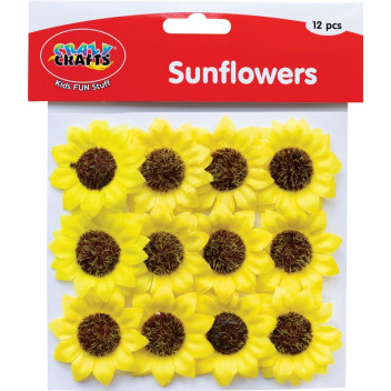 ARTIFICIAL CRAFT SUNFLOWER 50MM 12PIECE