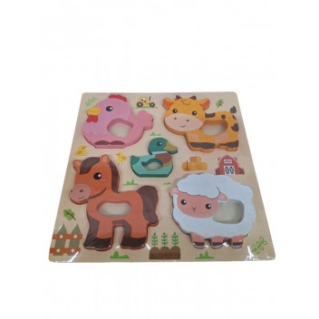 FARM ANIMALS CRAFT KIDS PUZZLE 17X17CM
